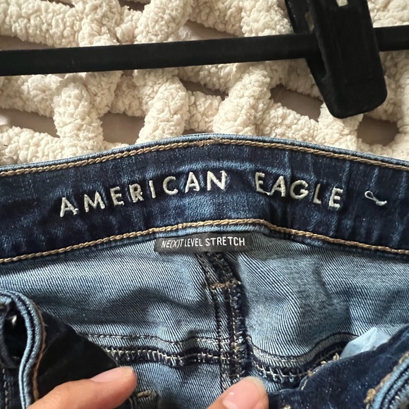 American Eagle Dark Wash Skinny Jeans - Picture 2 of 4